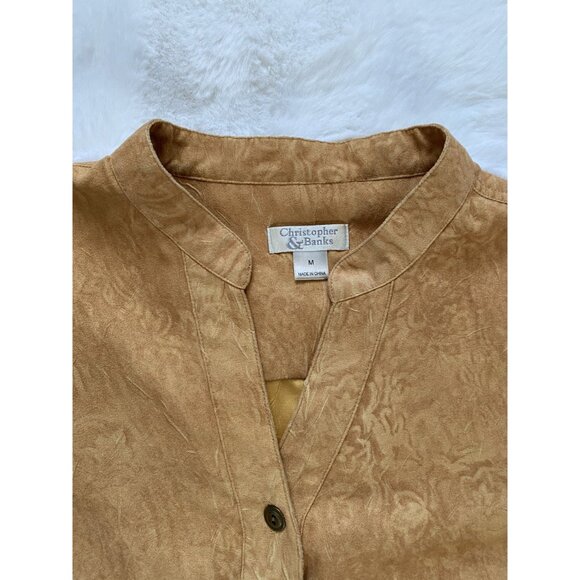 Golden Yellow Christopher Banks Blouse Size M - Picture 5 of 7